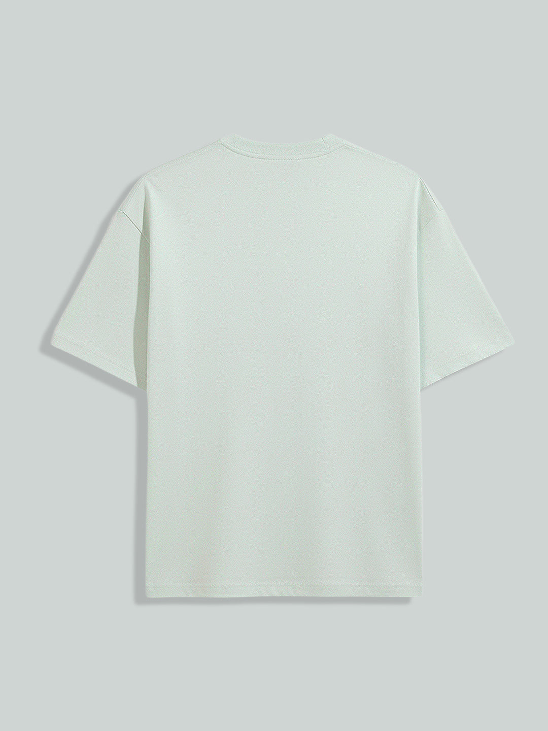 Men's Green Relaxed Fit Embroided 240 GSM Resort Wear T-Shirt