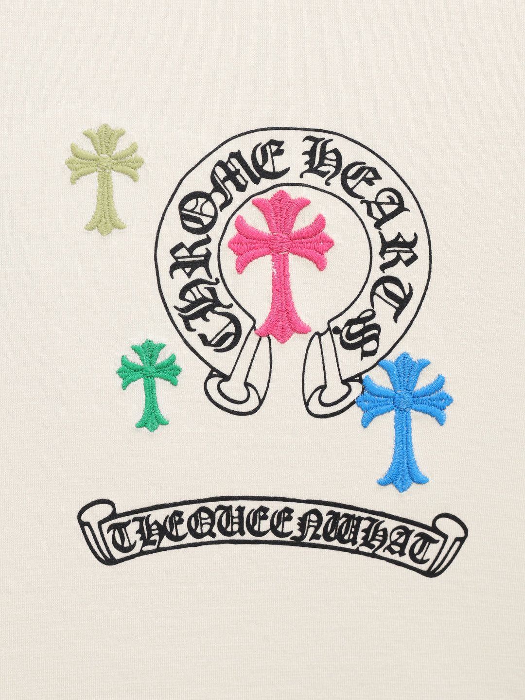 Men's Cream Relaxed Fit Embroided 240 GSM Casual T-Shirt