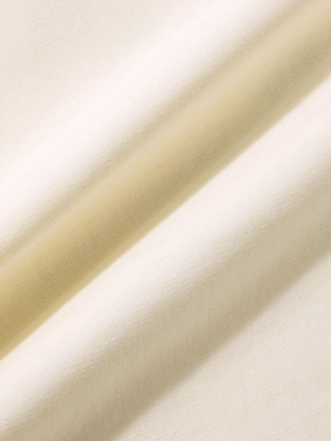 Men's Cream Relaxed Fit Embroided 240 GSM Casual T-Shirt