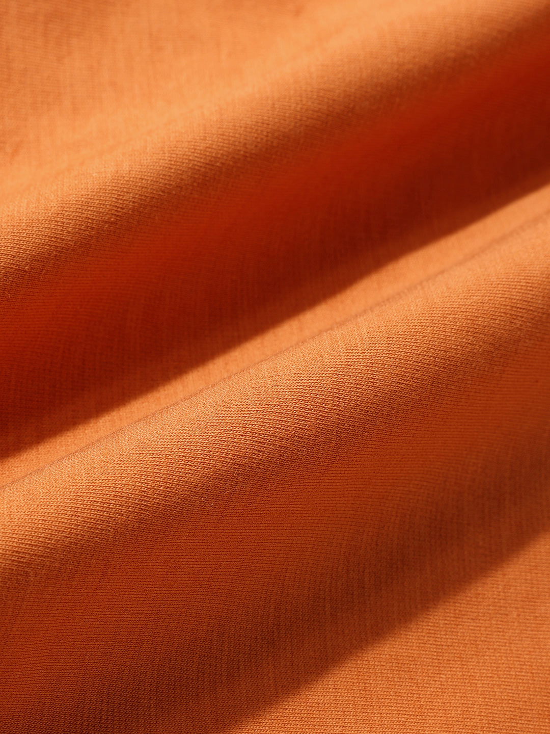 Men's Orange Relaxed Fit Embroided 240 GSM Casual T-Shirt