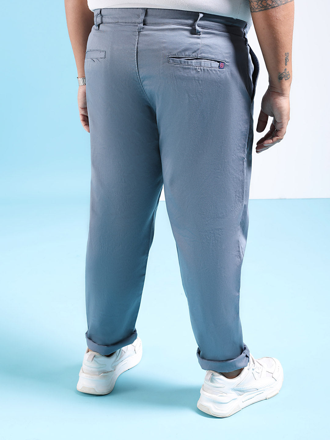 Shop Men Solid Trousers Online.