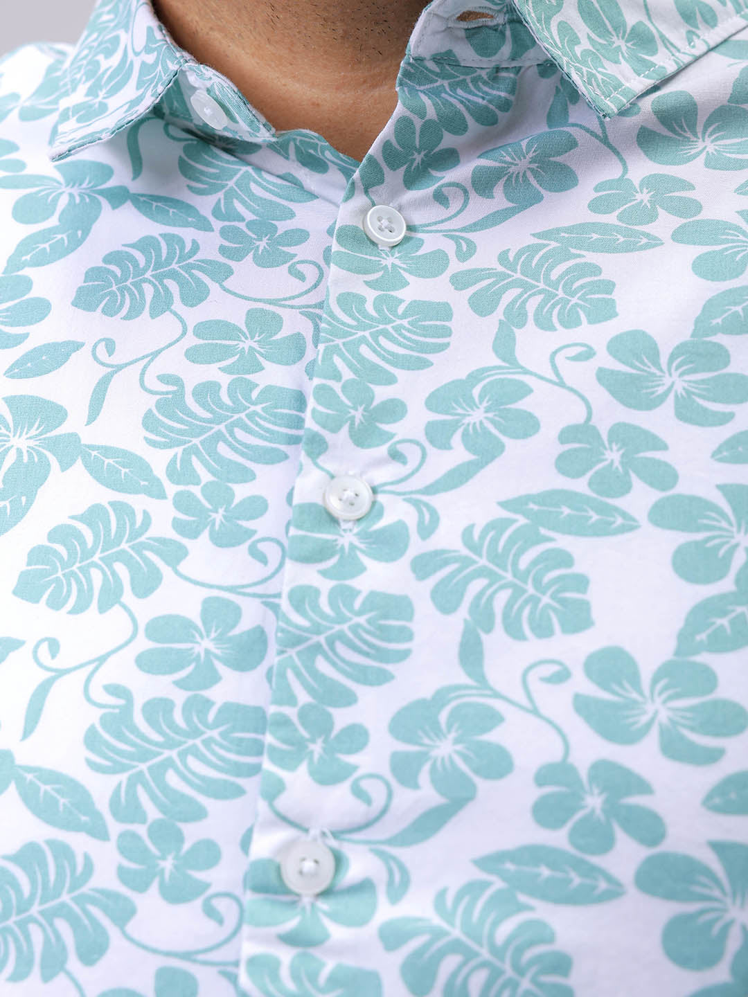 Men's Plus Size Floral Casual Shirt