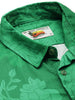 Men's Green Relaxed Fit Floral Printed Resort Wear Shirt