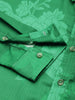 Men's Green Relaxed Fit Floral Printed Resort Wear Shirt