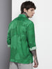 Men's Green Relaxed Fit Floral Printed Resort Wear Shirt