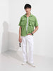 Men's Green Relaxed Fit Street Solid Shirt