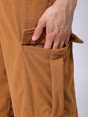 Men's Wide Leg Textured Cargo Jogger