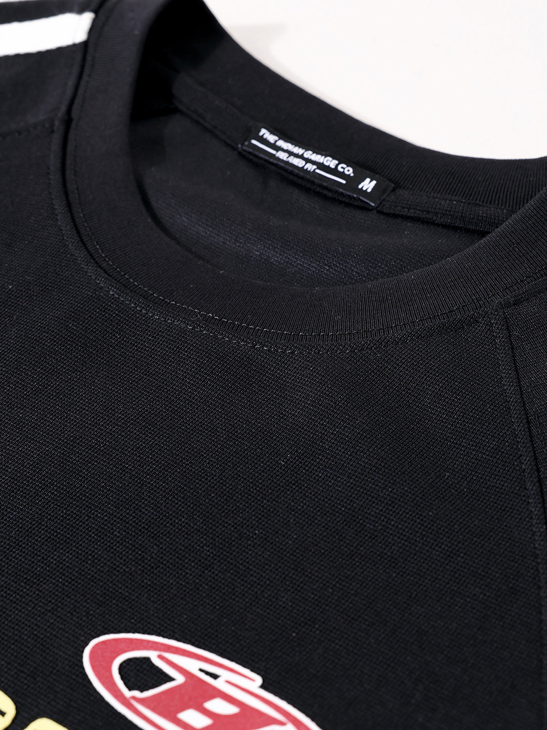 Men's Black Relaxed Fit Graphic Printed 240 GSM Street Wear T-Shirt