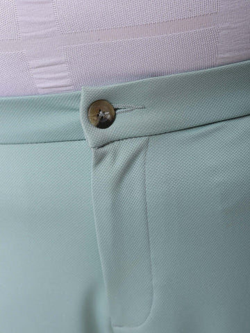 Men's Plus Size Green Regular Fit Solid Chinos