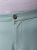 Men's Plus Size Green Regular Fit Solid Chinos