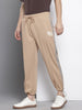 Men's Brown Relaxed Fit Street Joggers