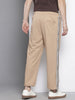Men's Brown Relaxed Fit Street Joggers