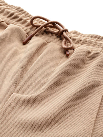 Men's Brown Relaxed Fit Street Joggers