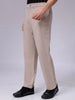 Men's Beige Regular Fit Casual Chinos