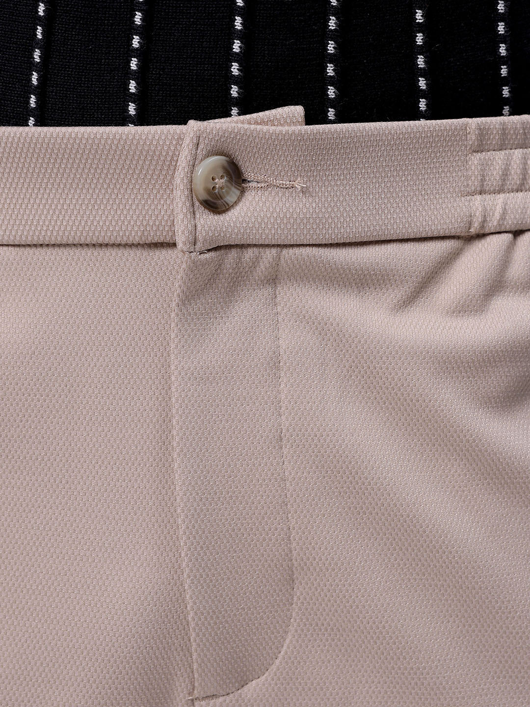Men's Beige Regular Fit Casual Chinos