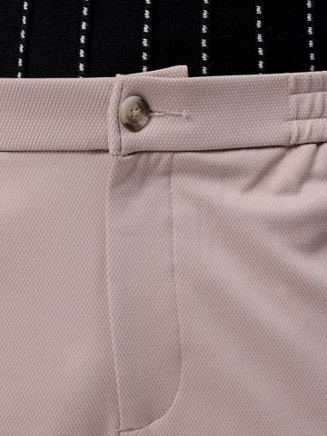 Men's Beige Regular Fit Casual Chinos