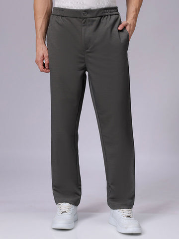 Men's Green Regular Fit Casual Chinos