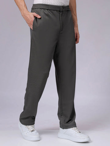 Men's Green Regular Fit Casual Chinos