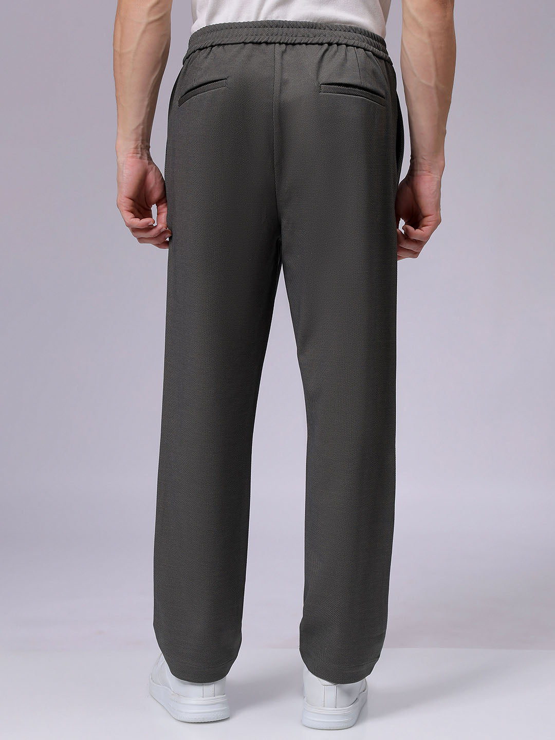 Men's Green Regular Fit Casual Chinos