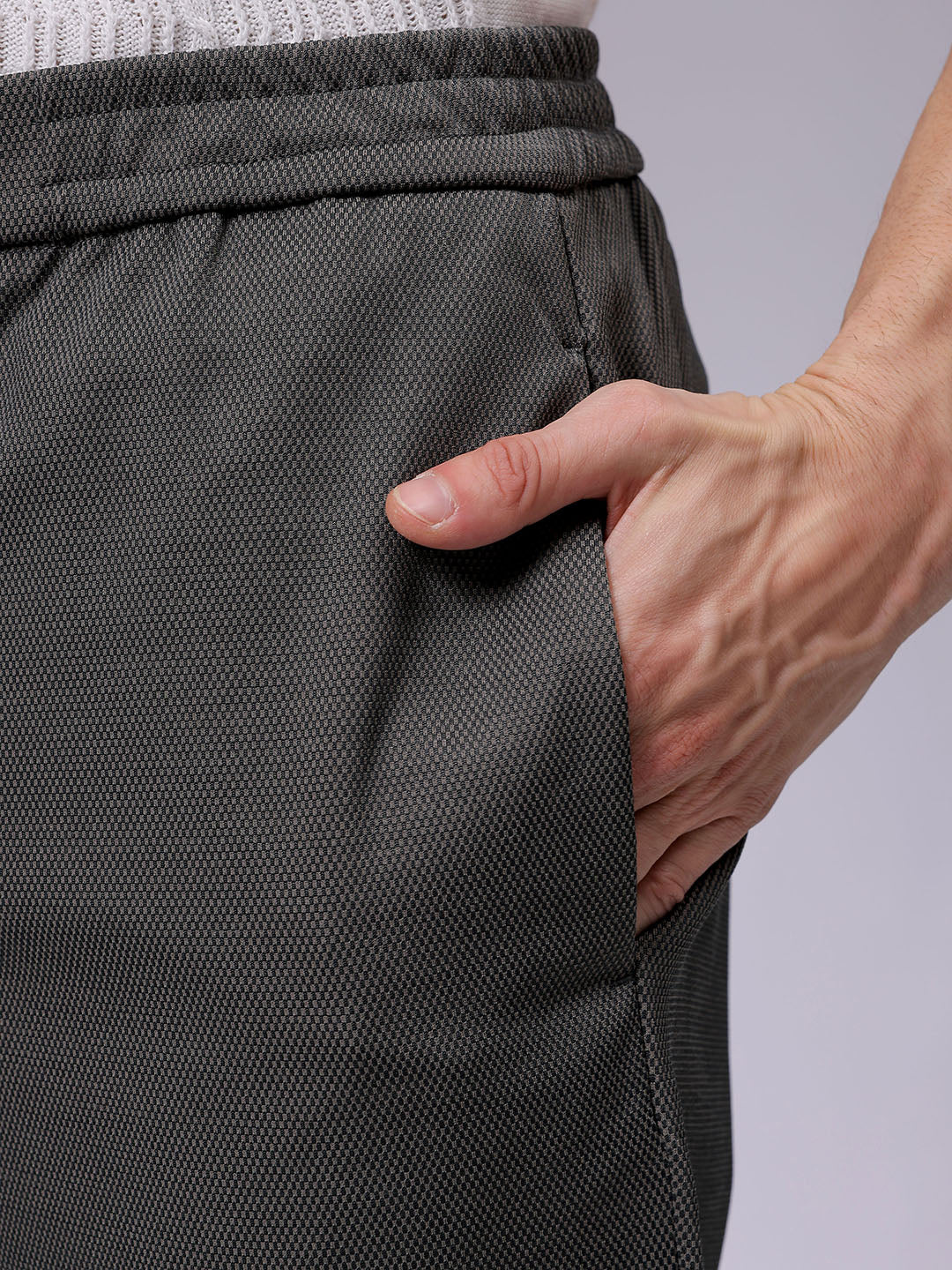 Men's Green Regular Fit Casual Chinos