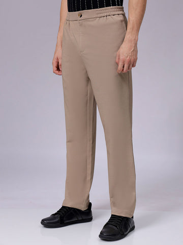 Men's Grey Regular Fit Casual Chinos
