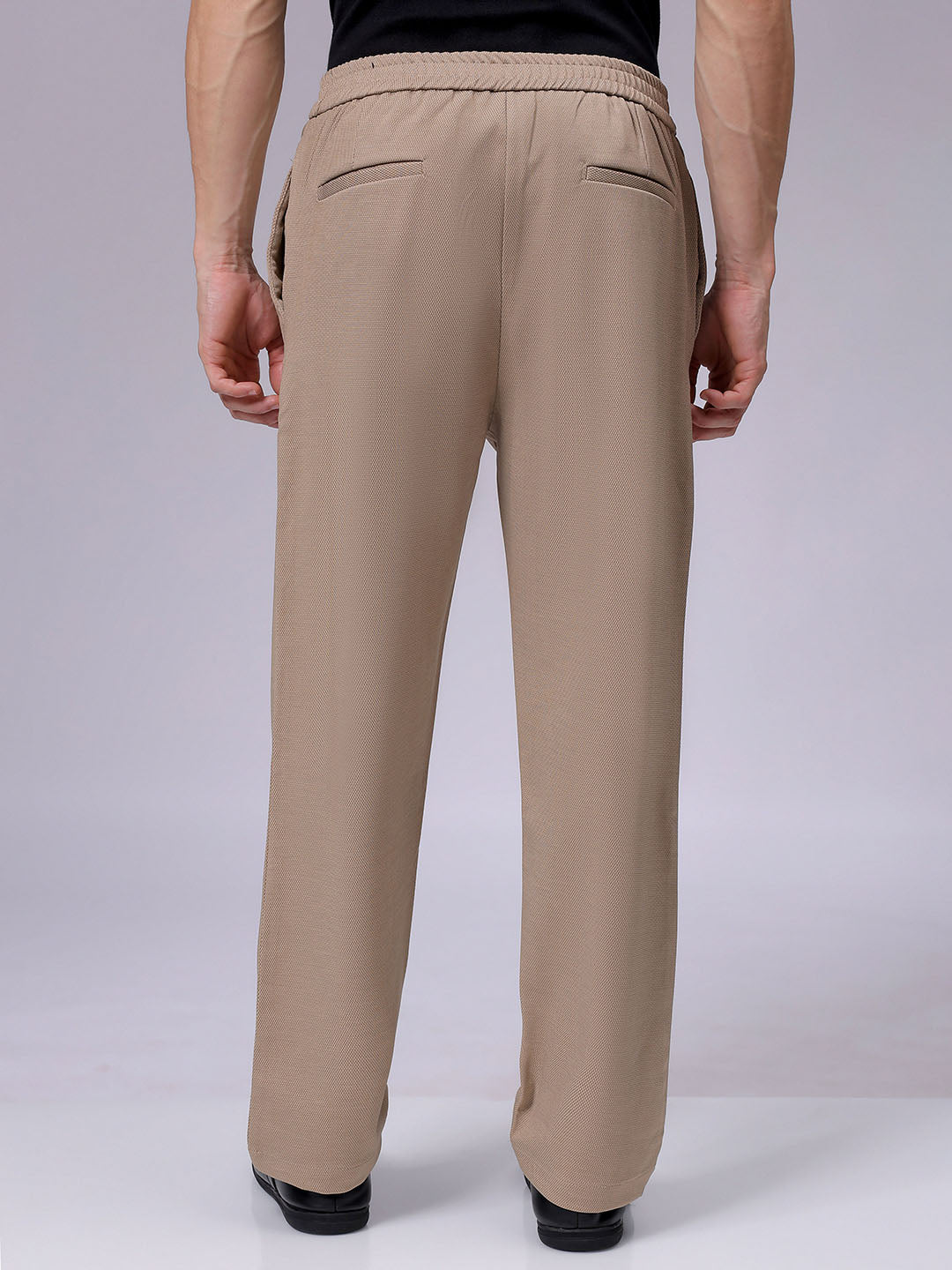 Men's Grey Regular Fit Casual Chinos