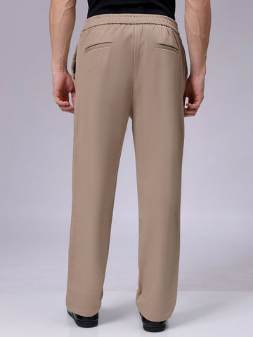 Men's Grey Regular Fit Casual Chinos
