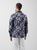 Men's Blue Regular Fit Printed Winter Shirt