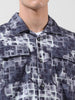 Men's Blue Regular Fit Printed Winter Shirt