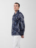 Men's Black Regular Fit Printed Winter Shirt