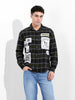 Men's Green Relaxed Fit Printed  Street Shirt