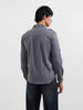 Men's Grey Regular Fit Solid Street Shirt