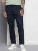 Men's Navy Blue Blue Regular Fit Casual Chinos