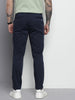 Men's Navy Blue Blue Regular Fit Casual Chinos