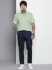 Men's Navy Blue Blue Regular Fit Casual Chinos