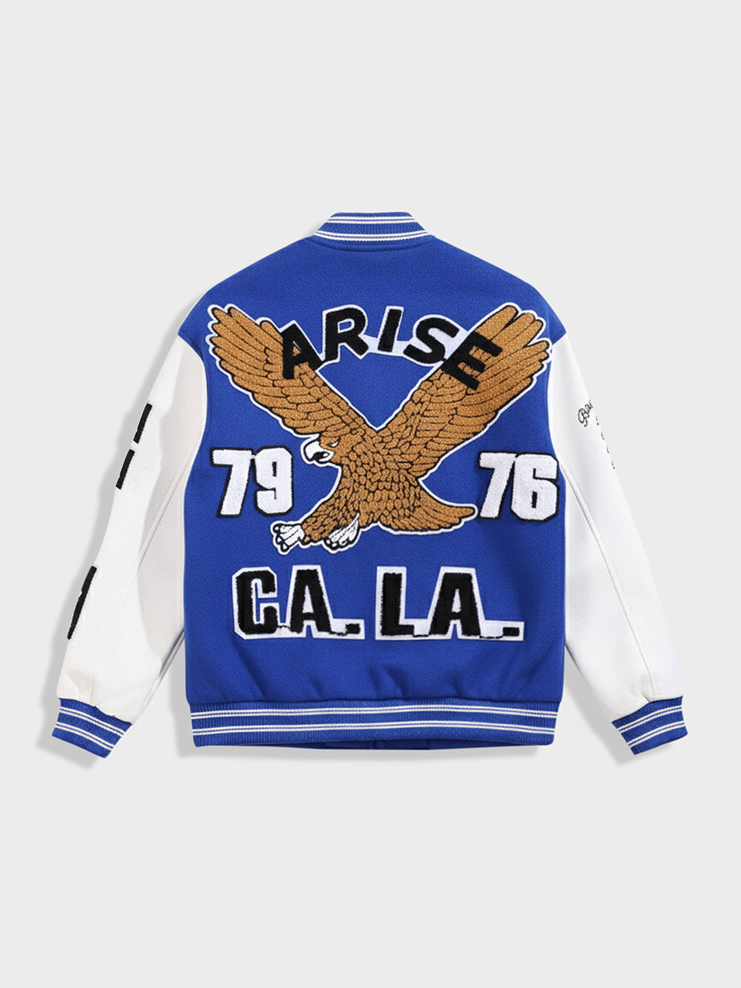 Men's Blue Regular Fit Embroided Casual Jacket