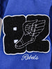 Men's Blue Regular Fit Embroided Casual Jacket