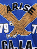 Men's Blue Regular Fit Embroided Casual Jacket