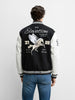 Men's Black Regular Fit Embroided Casual Jacket