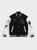 Men's Black Regular Fit Embroided Casual Jacket