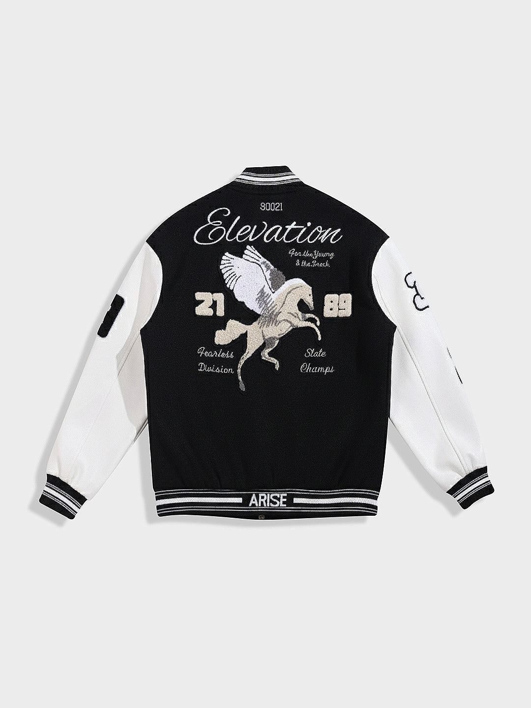 Men's Black Regular Fit Embroided Casual Jacket
