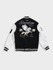 Men's Black Regular Fit Embroided Casual Jacket