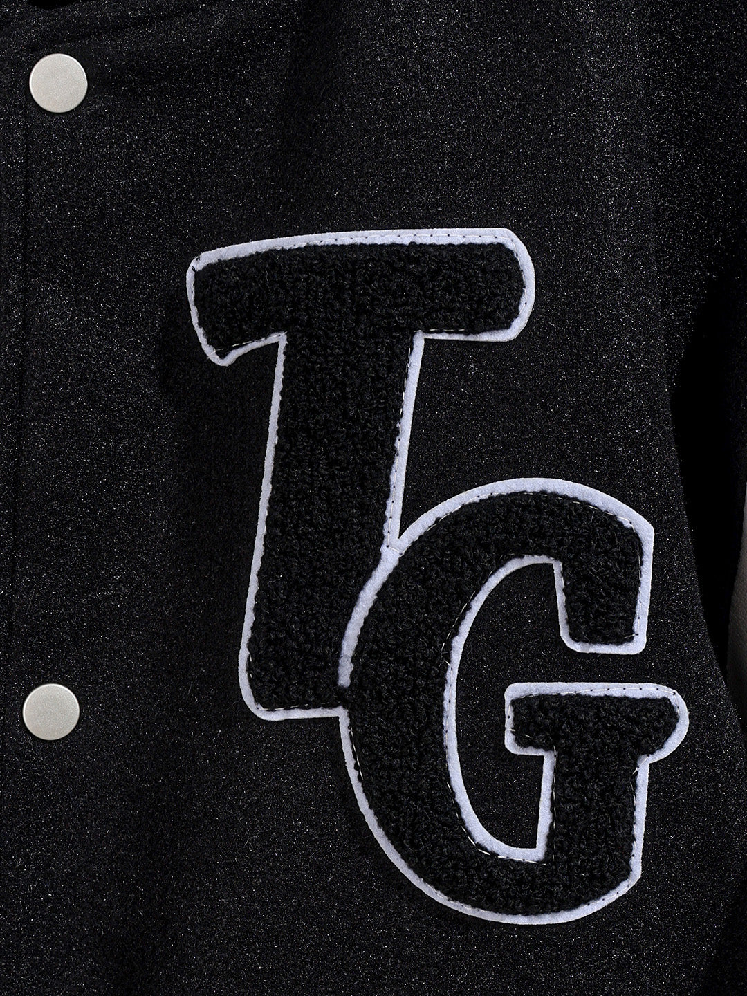 Men's Black Regular Fit Embroided Casual Jacket