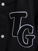 Men's Black Regular Fit Embroided Casual Jacket