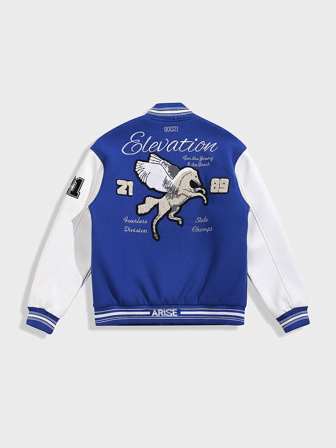 Men's Blue Regular Fit Embroided Casual Jacket