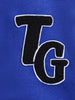 Men's Blue Regular Fit Embroided Casual Jacket