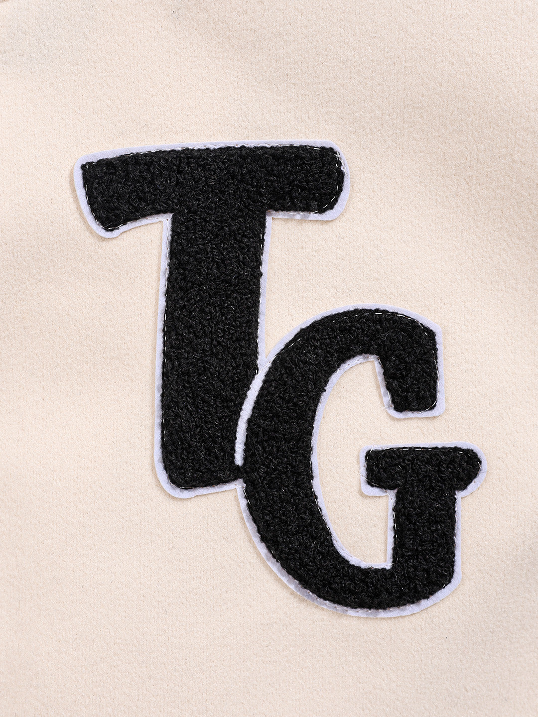 Men's Cream Regular Fit Embroided Casual Jacket