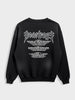Men's Black Relaxed Fit Graphic Printed Casual Sweatshirt