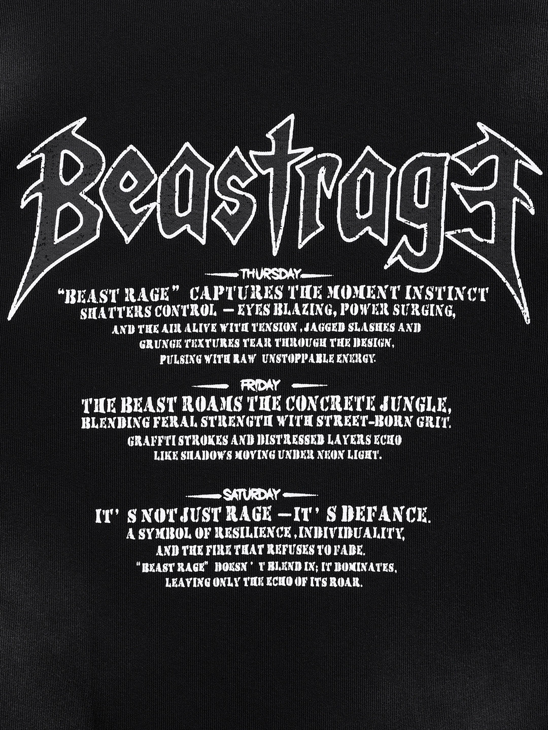 Men's Black Relaxed Fit Graphic Printed Casual Sweatshirt