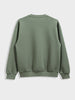 Men's Green Relaxed Fit Embroided Casual Sweatshirt
